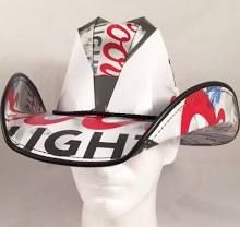 Coors Light Beer Box Cowboy Hat Beer Box Crafts, Beer Box Cowboy Hat, Beer Box Hat, Beer Can Hat, Painted Furniture For Sale, Trash Party, Beer Hat, Beer Case, Beer Box