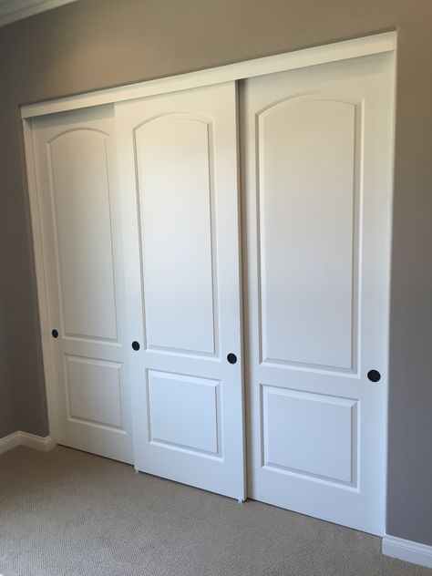 Sliding (Bypass) Closet Doors of Southern California. Are you looking for Hollow Core or Solid Core Molded Panel Closet Doors for your bedroom, office, hallway or guest room? Contact us today for your sales consultation! Bedroom Closet Doors Sliding, Deur Makeover, Door Remodel, Barn Bedrooms, Bedroom Closet Doors, Studio Storage, Kids Bedroom Remodel, Closet Door Makeover, Small Bedroom Remodel