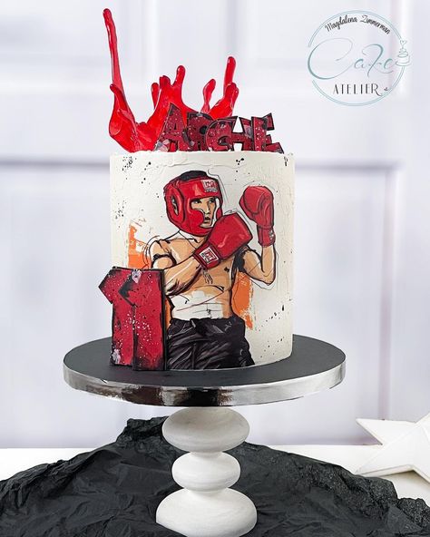 MagdalenaZimmermanCakeAtelier on Instagram: “Have a great weekend 🙌 #friday _______________________ Inspection: Pinterest . . . #boxingcake #boxer #fight #birthdaycake…” Ufc Cake, Boxing Cake, Bento Tort, Creative Cake Decorating, Have A Great Weekend, Cake Decorating Tutorials, Girl Cakes, Buttercream Cake, Creative Cakes