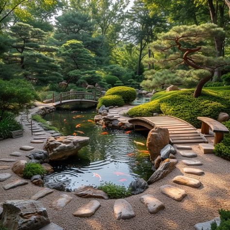 Koi Pond Backyard, Japan Garden, Koi Fish Pond, Pond Design, Japanese Gardens, Garden Pond, Ponds Backyard, Fish Pond, Koi Pond