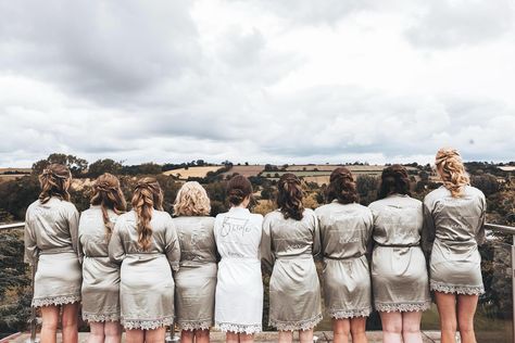 How gorgeous does Emily and her bridal party look? 🥰🥰 Sage Green looks stunning and perfectly fits your theme 🍃 🪵 Thank you for choosing me to do you and your girls robes 🍃 #bridesmaid #bridesofinstagram #bridemaidgift #bridesmaidrobes #briderobe #bride #bridetobe #bridesmaidproposal #instabride #brides2be Lux Gifts, Bridesmaid Robe Personalized, Satin Bridesmaids Robes, Bridesmaid Pjs, Luxury Robes, Bridesmaid Gowns, Bridesmaid Dressing Gowns, Girls Robes, Bag Hanger