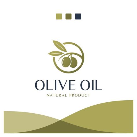 Olive Oil Graphic Design, Olive Oil Logo Design, Olive Logo Design, Almond Logo, Olive Oil Logo, Oil Logo Design, Olive Logo, Vector Leaf, Logo Color Schemes