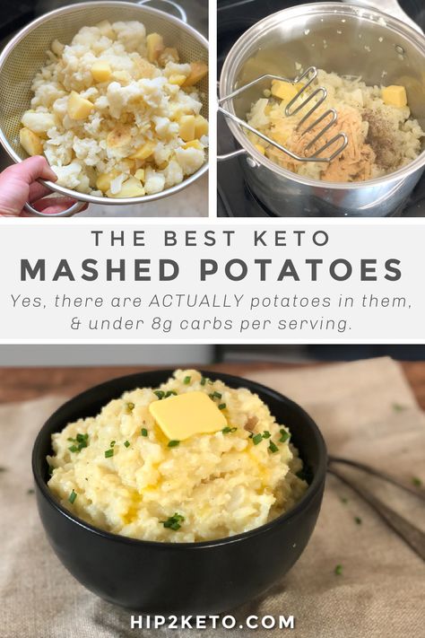 The Best Keto Mashed Potatoes Ever, Low-Carb Comfort Food! Best Keto Mashed Potatoes, Low Carb Potatoes Recipes, Low Carb Mashed Potato, Low Carb Thanksgiving Recipes Sides, Keto Potatoes Recipes, Keto Mashed Potatoes, Keto Potatoes, Meal Sides, Low Carb Potatoes