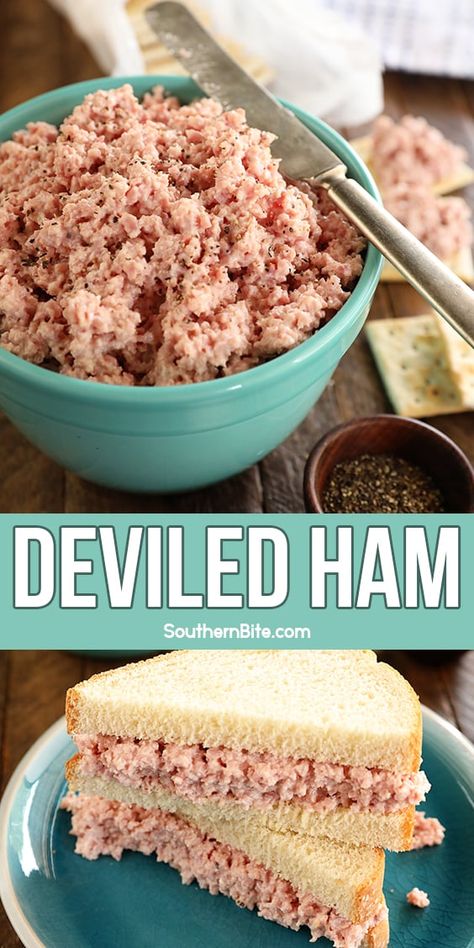 Deviled Ham Deviled Ham, Sandwich Spread Recipes, Ham Salad Recipes, Best Sandwich Recipes, Leftover Ham Recipes, Ham Salad, Ham Sandwiches, Sandwich Fillings, Blue Plate