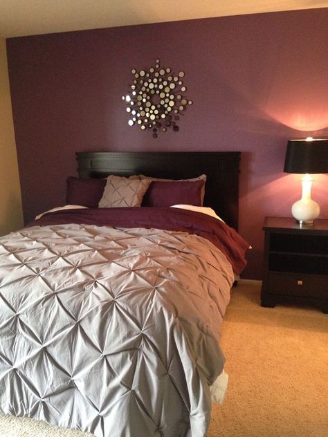 purple and black bedroom Purple Black Bedroom, Maroon Bedroom, Burgundy Bedroom Ideas, Burgundy Bedroom, Bedroom Purple, Purple Living Room, Purple Bedrooms, Purple Bedroom, Bedroom Decor For Couples