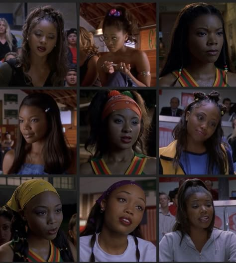 Bring It On Clovers Hairstyles, Early 2000s Fashion Black Women Hairstyles, 90e Hairstyle, Black Women Hairstyles 90s, Natural Hairstyles 90s, Early 2000 Hairstyles Black Women, 2000 Black Hairstyles, 2000s Hair Styles Black Women, 1985 Hairstyles