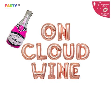 ✦ Please leave your event date in the note ✦  - On Cloud Wine Balloon Banner - Pink champagne balloon - 1 ribbon - 1 straw ♦ We Accept Custom-Order! ♦ ♦ Instructions Below ♦ How to inflate balloons?  https://www.partyeight.com/blogs/articles/how-to-inflate-mylarfoil-self-sealing-balloons-for-decoration How to Make the latex balloons to float in the air? You need Helium Tank to make the latex balloons to float. Here is the link to purchase Helium Tank:  --> https://amzn.to/2PA6u6r ♦ PICKUP OPTION Wine Themed Bachelorette Party Decorations, Bachelorette Party Themes Wine, Bachelorette Wine Theme, Wine Bachelorette Party Theme, Wine Themed Bridal Shower Ideas, On Cloud Wine Bachelorette, Winery Bachelorette Party Ideas, Wine Themed Bachelorette Party, Wine Tour Bachelorette