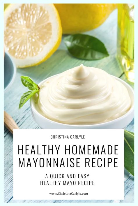 Making Mayonnaise, 310 Recipes, Healthy Mayo, Healthy Dressings, Healthy Mayonnaise, Healthy Condiments, Homemade Mayo Recipe, Nutritional Healing, Homemade Mayonnaise Recipe