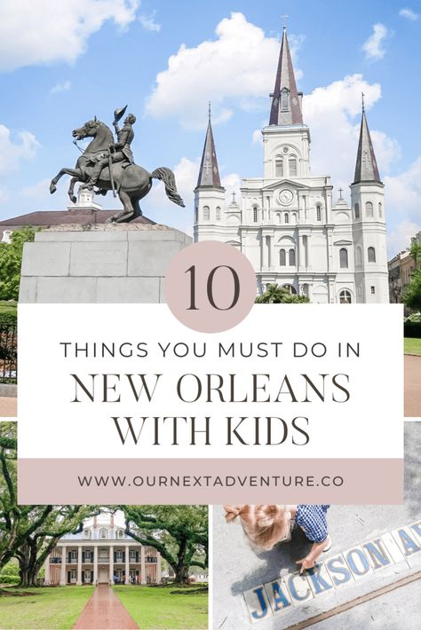 New Orleans is a city unlike any other, but you may be surprised how kid-friendly it is! Here's our top favorite 10 things to do in New Orleans with kids. New Orleans Family Vacation, Things To Do In New Orleans With Kids, New Orleans Spring Break, New Orleans Kids, Mississippi Vacation, Nola Trip, New Orleans With Kids, Family Spring Break, Spring Break Kids