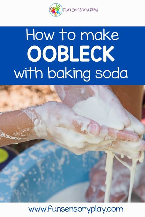 Make oobleck with baking soda Things To Make With Baking Soda, How To Make Oobleck Without Cornstarch, How To Make Oblek Recipe, Oobleck Recipe Without Cornstarch, Oobleck Activities, Baking Soda Slime, Oobleck Recipe, How To Make Oobleck, Baking Soda Teeth