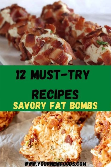 These savory Keto fat bomb recipes are the best. Give these 14 stunning Keto fat bomb recipes a go and stay in or get to a state of Ketosis. #keto #fatbomb #fatbombrecipes #savoryfatbombrecipes #lowcarbrecipes Fat Bomb Recipes, Fat Bomb, Keto Diet Breakfast, Fat Bomb Recipe, Diet Breakfast Recipes, Ketogenic Diet Meal Plan, High Fat Foods, Keto Fat, Fat Foods