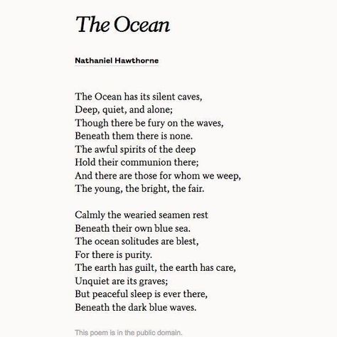 Poem On Ocean, Poetry About Ocean, Poem About The Ocean, Poems About The Ocean, Poems About The Sea, Poem On Environment, Shakespeare Poems, Poem About Nature, Quotes About The Ocean