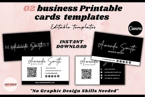 Business Card Designs - Business Card Template With Qr Code

Brand your small business with a cute editable business card template design. 
Customize all the colors, text, and images to suit you and your business. Business Printables, Business Card Designs, Printable Business, Printable Business Cards, Business Card Template Design, Laser Cut Sign, Cards Templates, Thank You Card Template, Chinese Patterns