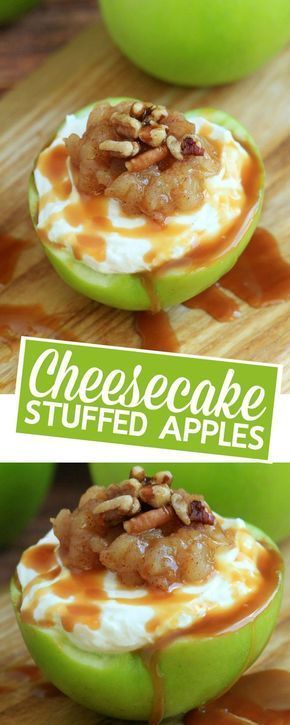 This Cheesecake Stuffed Apples Recipe is a decadent dessert full of bursts of fresh flavour! Cheesecake Stuffed Apples, Stuffed Apples, Cake Apple, Frugal Mom, Recipe Videos, Apple Desserts, Yummy Sweets, Eat Dessert, Unique Recipes