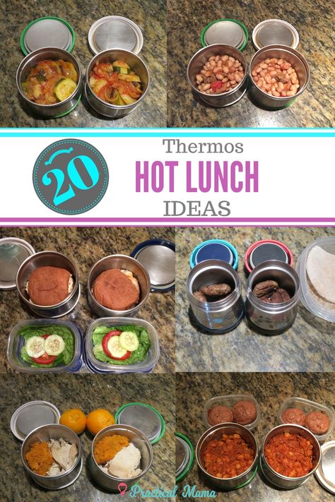 There are variety of hot lunches you can pack in thermos containers for school lunch. These practical ideas will not require much prep and planning. Food For Thermos School Lunch, Hot Foods To Put In Thermos, Hot Food Lunch Box Ideas, Lunch Thermos Ideas For Kids, Hot Lunch Ideas For Work Thermos, School Thermos Lunch Ideas, Hot Thermos Lunch Ideas, Hot Lunch For School, 5th Grade Lunch Box Ideas