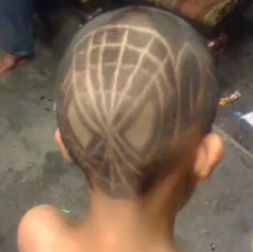 Spiderman - @Jennifer Rogers Delmont - Armani says he wants you to do his hair like this Spider Man Haircut Design, Spider Haircut, Spiderman Haircut, Curly Natural Curls, Combover Hairstyles, Short Natural Curls, Haircut Boys, Trendy Haircuts Medium, Male Haircuts Curly