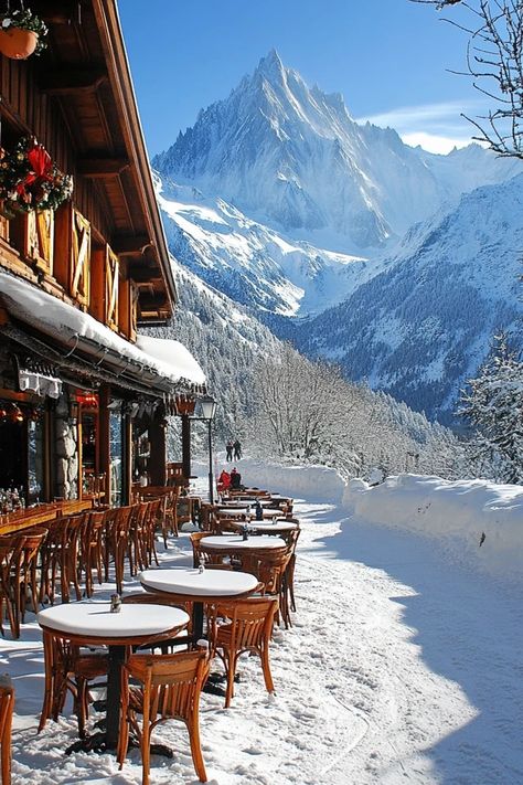 "🍷🏔️ Unwind after a day on the slopes with après-ski in Chamonix, France! From cozy chalets to lively bars, discover the best spots to relax and enjoy the alpine atmosphere. Swipe for top après-ski spots! 🎿✨ #Chamonix #AprèsSki #WinterGetaway" Christmas In The Alps, Alps Aesthetic Winter, Chamonix France Winter, Chamonix Skiing, Alpine Aesthetic, Ski Resort Aesthetic, Luxury Ski Lodge, Ski Switzerland, Ski Europe