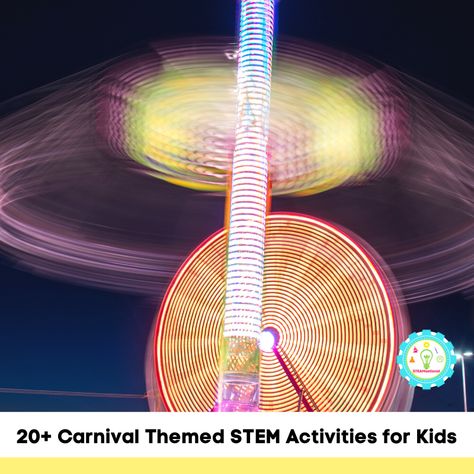 20+ Carnival Themed STEM Activities for Kids Carnival Classroom, Carnival Activities, Carnival Games For Kids, Stem Activities For Kids, Fun Stem Activities, Easy Stem, Stem Projects For Kids, Kids Carnival, Stem Lesson