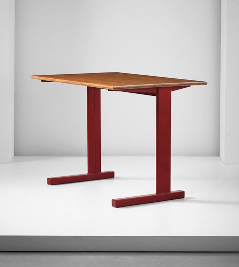 JEAN PROUVÉ 'Cité' table, model no. 500, designed for the Cité Universitaire, Nancy, designed 1932, produced circa 1950-1951 April Design, Beautiful Desk, April 27, Tubular Steel, For The, Industrial Design, Architects, Kitchen Design, Kitchens