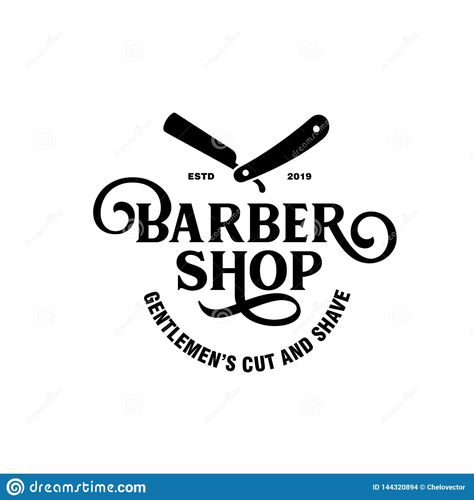 Vintage Barbershop Logo, Barber Shop Logo Design Ideas, Barber Logo Design Ideas, Barber Shop Logo Ideas, Barbershop Logo Ideas, Barbershop Logo Design, Barber Logo Design, Logo Barbier, Logo Barber Shop