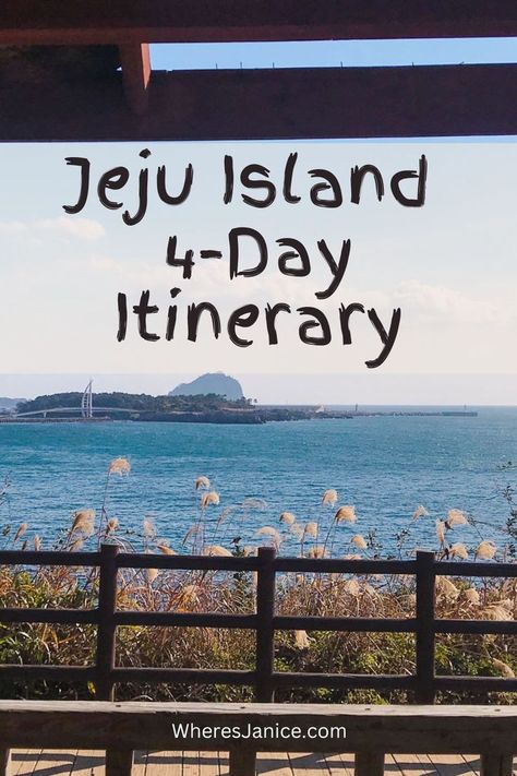 Jeju Island 4-day Itinerary Jeju Island Itinerary, South Korea Jeju Island, Jeju Itinerary, Jeju South Korea, Jeju City, Volcanic Landscape, Jeju Island South Korea, Korea Trip, Scenic Road Trip