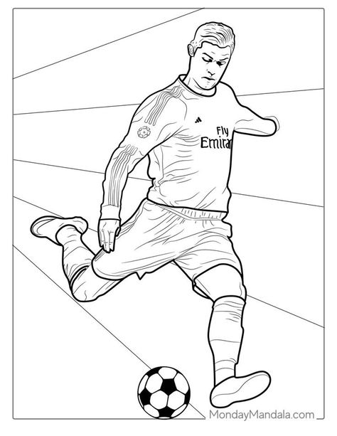 Ronaldo Coloring Page, Soccer Coloring Pages, Ronaldo Soccer, Football Drawing, Puppy Coloring Pages, Soccer Theme, Soccer Season, Ronaldo Cristiano, Kid Coloring Page