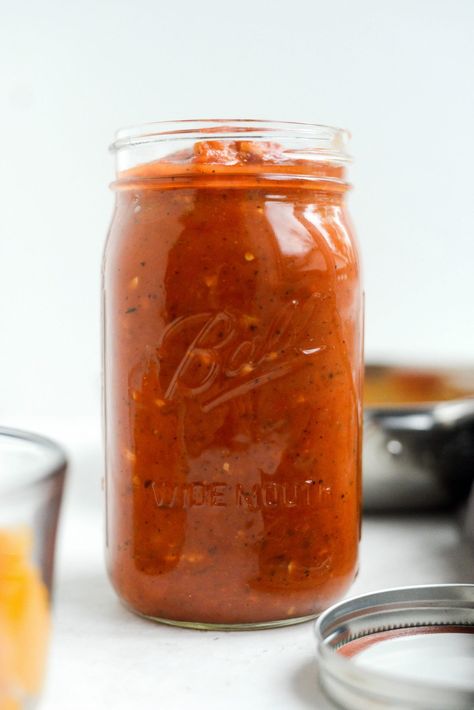 Simply Scratch Butternut Squash Marinara - Simply Scratch Squash Chutney Recipes, Butternut Squash Marinara Sauce, Canning Butternut Squash Recipes, Canned Butternut Squash Recipes, Preserving Butternut Squash, Canning Butternut Squash, Butternut Sauce, Italian Seasoning Recipe, Butternut Squash Sauce