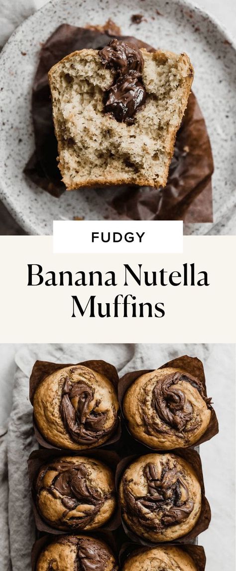 Decadent Muffin Recipes, Cafe Muffin Recipes, Muffin Recipes Unique, Amazing Baked Goods, Sweet Muffins Easy, Big Banana Muffins, Nutella Baked Goods, Extra Large Muffin Recipes, Giant Banana Muffins