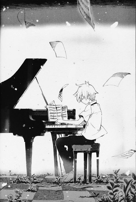 Holie - Soul Eater Evans Yuumei Art, Soul Eater Evans, Soul And Maka, Piano Art, Music Drawings, Anime Soul, Playing Piano, Poses References, Soul Eater