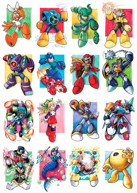 Megaman 11, Mega Man Art, Sketch Cards, Drawing Cartoon Faces, Lego Custom Minifigures, Megaman X, Retro Gaming Art, Cool Robots, Nintendo Art