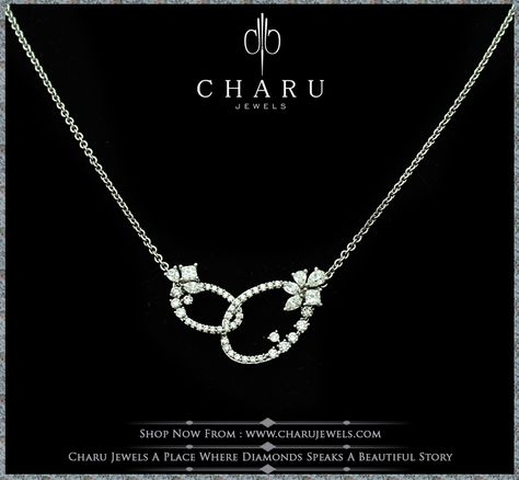 #fusion and #fashion #jewelry for #routine wear.  #real #diamond #charu #jewels #pendent #chain #necklace Charu Jewels, Delicate Diamond Necklace, Real Diamond Necklace, Black Beads Mangalsutra Design, Diamond Jewelry Set, Diamond Pendent, Diamond Pendants Designs, Jewellery Design Sketches, Diamond Pendant Sets