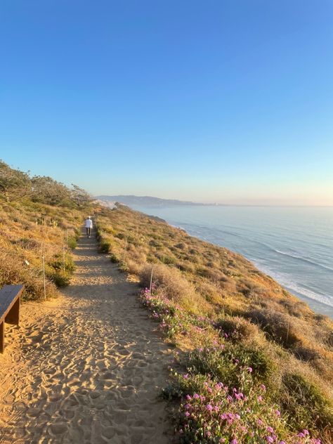 sunset at torrey lines #aesthetic #summer #sunset #beach #waves #sand #cliff Sam Diego, Lines Aesthetic, June Gloom, California Life, California Aesthetic, Scenic Pictures, Torrey Pines, California Dreaming, Silk Road