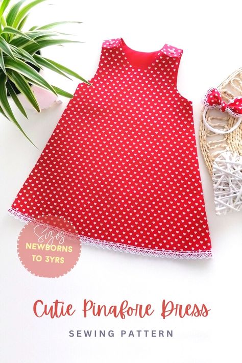 Childs Pinafore Dress Pattern Free, Vintage Pinafore Dress Pattern Free, Simple Baby Dress Pattern, Easy Baby Dress Pattern Free, Simple Toddler Dress Pattern Free, Newborn Baby Dress Patterns, Toddler Pinafore Dress Pattern Free, Kids Pinafore Dress Pattern, Baby Pinafore Dress Pattern Free