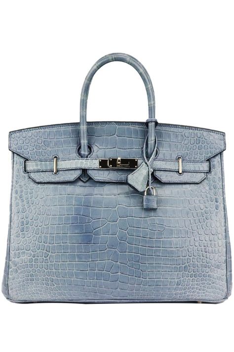 Find Hermès 2010 Birkin 35cm Matte Crocodile Porosus Leather Bag on eBay in the category Clothes, Shoes & Accessories>Women>Women's Bags & Handbags. Birkin Bag Price, Hermes Crocodile Bag, Blue Birkin, Designers Bags, Birkin Bags, Hermes Birkin Handbags, Birkin Handbags, Dream Bags, Hermes Birkin 35