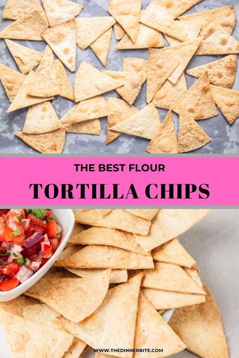 Ab Food, Healthy Tortilla Chips, How To Make Chips, Flour Tortilla Chips, Tortilla Chip Recipe, Baked Tortilla Chips, Homemade Tortilla, Fried Chips, How To Make Tortillas