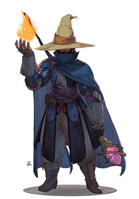 Final Fantasy Black Mage Art, Time Wizard Dnd, Mage Robes Concept Art, Mage Outfits Male, Summoner Character Design, Wizard Art Character Design, Mage Cloak, Fantasy Mage Art, Wizard Reference