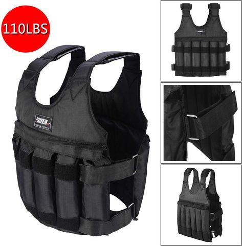 $49.99 Weighted Vest for Men Workout - Adjustable Weight Vests 20lbs/ 30lbs/ 40lbs/ 50lbs/ 100lbs Max Loading 110lbs Workout Equipment for Training Running Jogging Cardio for Men Women Kids Sand Workout, Weight Vest Workout, Workout Boxing, Boxing Training Workout, Sand Clothes, Weighted Vest, Adjustable Weights, Weight Training Workouts, Sand Bag