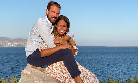 Another wedding is on the cards for the Greek royal family as King Constantine and Queen... Greece Engagement, Nina Flohr, Greek Royalty, Secretly Married, Greek Royal Family, Magazine Vogue, Sarah Ferguson, St Moritz, Princess Eugenie