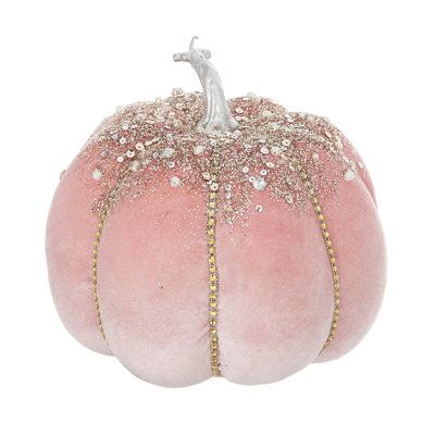 Display this eye-catching decorative accent piece to fit and enhance any décor style. The Holiday Aisle® Finish: Blush | The Holiday Aisle® Jaydiel Beaded Pumpkin 8.7 H x 8.9 W x 8.9 D in red / pink / gray in Blush | 8.7" H X 8.9" W X 8.9" D | Wayfair | Home Decor Chic Fall Decor, Beaded Pumpkin, Chic Decor Diy, Shabby Chic Fall, Elegant Pumpkins, Pumpkin Ornaments, Fall Pumpkin Crafts, Pumpkin Ornament, Pretty Pumpkins