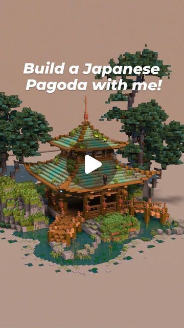 Ara on Instagram: "Minecraft - Frog Temple 🐸  A Japanese inspired pagoda with tropical vibes. This has a copper roof and mossy cobblestone gradient, perfect for a survival base!   Built with @buildsbyara_ @bage_the_builder   Shaders: Complementary   Now available on my Patreon as a Tier 1 build! Follow for more!  #minecraft #minecraftbuilding  #minecraftbuilds #minecraftideas #minecrafthouse #minecraftinspiration #minecrafthouses #minecraftbuilder" Japanese Roof Design Minecraft, Japanese Pagoda Minecraft, Japanese Roof Minecraft, Minecraft Temple Build, Minecraft Pagoda, Japanese Temple Minecraft, Minecraft Zen Garden, Minecraft Asian Builds, Minecraft Japanese Temple