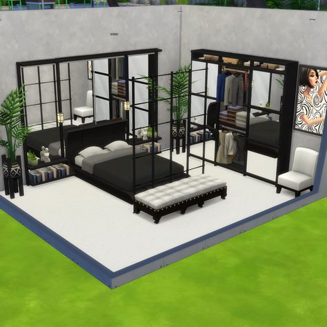 Sims Freeplay Bedroom Ideas, Sims 4 Basegame Bedroom, Sims Bedroom Ideas, Photo Walls Bedroom, Sims Freeplay Houses, Sims Houses, Sims Free Play, Sims 4 Bedroom, Sims 4 House Plans