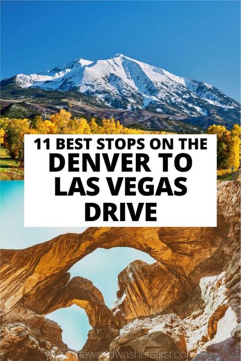 A guide to the best stops on a Denver to Las Vegas Drive including options for a scenic road trip and where to stay on the way. Las Vegas To Denver Road Trip, Denver Road Trip, Arizona Parks, Las Vegas Luxury Hotels, Denver Trip, Usa Trips, Utah Hiking, Summer Roadtrip, Vacay Ideas