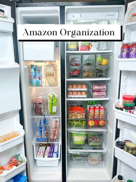 Organization Fridge Refrigerators, Freezer Door Organization, Fridge Organization For Small Fridge, Mom Fridge Organization, Vertical Fridge Organization, Side By Side Fridge Freezer Organization, Fridge Organization Bins, Fridge Organization Double Door, Fridge Organization Single Door