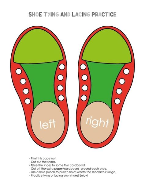 Shoe Lace Activity, Teach Kids To Tie Shoes, Shoes Template, Fine Motor Skills Activity, Motor Skills Activity, Shoe Tying, Shoe Template, Children Education, Fine Motor Skills Activities