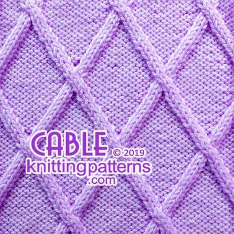 Cable Knitting Pattern 54 - Cable Knitting Patterns Diamond Cable Knitting Patterns, Diamond Cable Knit Pattern, Knit Stitch Patterns Cables, Knit Chart, Cable Knitting Pattern, Cable Knit Blankets, Knitting Bag Pattern, Knit Beanie Pattern, Baby Cardigan Knitting Pattern Free