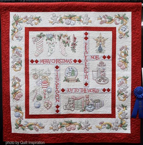 Cowboy Crafts, Black And White Quilts, Embroidered Quilts, Twelve Days Of Christmas, Christmas Quilts, Christmas Quilt, Free Quilting, Christmas Embroidery, Christmas 2020