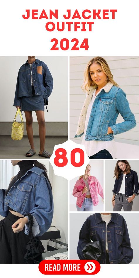 Transition into fall with ease in a versatile jean jacket outfit. As the leaves change, layer your denim jacket over autumn staples like plaid shirts and richly colored dresses. An oversized jean jacket can also double as a statement piece, adding a touch of rugged elegance to your fall wardrobe. Winter Denim Outfits, Jean Jacket Outfits Summer, Autumn Staples, Jean Jacket Outfits Spring, Coated Jeans Outfit, Jean Jacket Outfits Fall, Spring Jacket Outfit, Oversized Denim Jacket Outfit, Jean Jacket Outfit