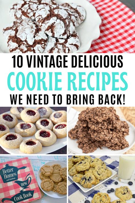 Vintage Cookies Recipes, Imperial Margarine Cookies, Classic Cookie Recipes, 1920s Cookies, 1950s Desserts, Vintage Christmas Cookie Recipes, Old Fashion Cookies, Cookies For Gifts, Vintage Cookie Recipes