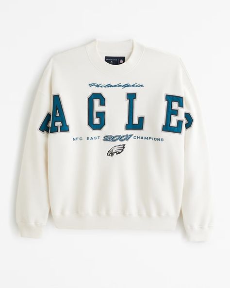 Men's Philadelphia Eagles Graphic Crew Sweatshirt | Men's Tops | Abercrombie.com Eagles Sweatshirt Philadelphia, Nfc East Champions, Eagles Sweatshirt, Vintage Philadelphia, Man Up, Men's Tops, Branded Sweatshirts, Christmas 2024, Suits Coats