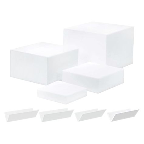 4 Pieces Acrylic Buffet Riser,Cube Riser,5 Sided Display Stand,Table Stand Food Riser,Cake Stands Food Risers, Buffet Risers, Cube Display, Garden Business, Dessert Display Stand, Acrylic Display Box, Dessert Presentation, Cupcake Stands, Display Risers